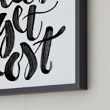 "Let's Get Lost" - Art Print in Painted Black by Sam Dubeau - Frame Close-up