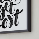 "Let's Get Lost" - Art Print in Painted Black by Sam Dubeau - Frame Close-up
