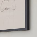 "Minimalist Woman" - Art Print in Cream by Marta Crea - Frame Close-up