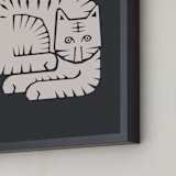"Lying Tiger" - Art Print in Linen by Dani Lugato - Frame Close-up