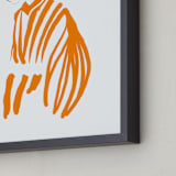 "Orange bloom" - Art Print in Mandarin Orange by Huda Lully - Frame Close-up