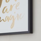 "Magical" - Custom Foil Print in Gold by AK Graphics - Frame Close-up