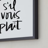 "Rosé S'il Vous Plaît" - Art Print in Snow by Annie Montgomery - Frame Close-up
