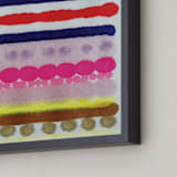 "Linked No 3" - Art Print in Ruby Red by HAPI ART - Frame Close-up
