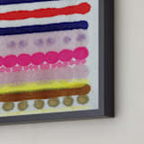 "Linked No 3" - Art Print in Ruby Red by HAPI ART - Frame Close-up