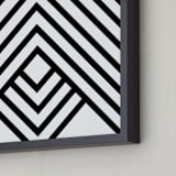 "Abstract simple geometric design" - Art Print in black and white by Anna - Frame Close-up