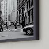 "Downtown IV" - Art Print in Black & White by Erin Beutel - Frame Close-up