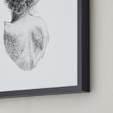 "Figure Drawing No.17" - Art Print in Graphite by Jess Blazejewski - Frame Close-up