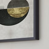 "The Eclipse" - Art Print in Vintage Gold by Faiza Khan - Frame Close-up