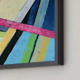 "Subway" - Art Print in Melon by Lindsay Megahed - Frame Close-up