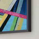 "Subway" - Art Print in Melon by Lindsay Megahed - Frame Close-up