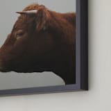 "Isla" - Art Print in Moody Grey by Amy Carroll - Frame Close-up