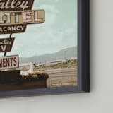 "Valley Motel" - Art Print in Mist by Elky Ink - Frame Close-up