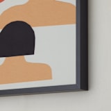 "Two Sisters" - Art Print in Summer sun orange by Elliot Stokes - Frame Close-up