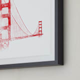 "Iconic" - Art Print in Ruby by Paul Berthelot - Frame Close-up