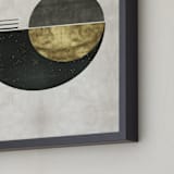 "The Eclipse" - Art Print in Vintage Gold by Faiza Khan - Frame Close-up