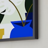 "Tropical Elements" - Art Print in Terracotta Blue by Jenna Skead - Frame Close-up