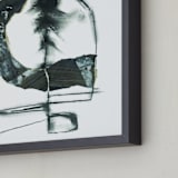 "Radiant Circuit" - Art Print in Charcoal by Misty Hughes - Frame Close-up