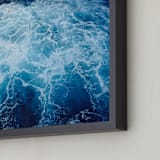 "Wavy Blue" - Art Print in Navy by Carole Crohan - CaroleeXpressions - Frame Close-up