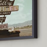 "Valley Motel" - Art Print in Mist by Elky Ink - Frame Close-up
