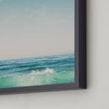 "Malibu Surf and Sky II" - Art Print in Fresh Blue by Kamala Nahas - Frame Close-up