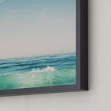 "Malibu Surf and Sky II" - Art Print in Fresh Blue by Kamala Nahas - Frame Close-up