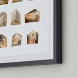 "Houses" - Art Print in Earth colors by Sandra Ovono - Frame Close-up