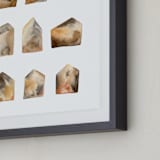 "Houses" - Art Print in Earth colors by Sandra Ovono - Frame Close-up