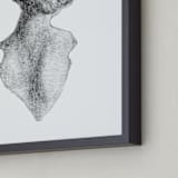 "Figure Drawing No.16" - Art Print in Graphite by Jess Blazejewski - Frame Close-up