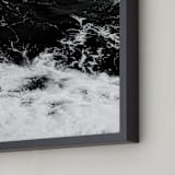 "Obsidian Sea" - Art Print in Charcoal by Kamala Nahas - Frame Close-up