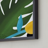 "Tropical Palm" - Art Print in Emerald by Jessica Corliss - Frame Close-up