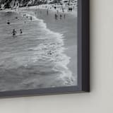 "Day at the Beach" - Art Print in Pebble by Sea and Sky - Frame Close-up