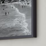 "Day at the Beach" - Art Print in Pebble by Sea and Sky - Frame Close-up