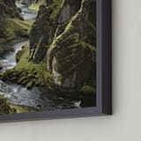 "Icelandic Canyon" - Art Print in Moss by Taryn Schumacher - Frame Close-up