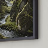 "Icelandic Canyon" - Art Print in Moss by Taryn Schumacher - Frame Close-up