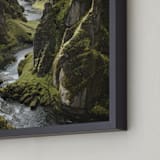"Icelandic Canyon" - Art Print in Moss by Taryn Schumacher - Frame Close-up