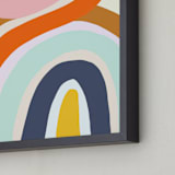 "Swish" - Art Print in Tangerine by Haley Warner - Frame Close-up