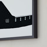 "River Stix" - Art Print in Snow by Robin Ott - Frame Close-up
