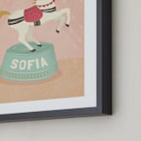 "Circus Pony" - Personalized Art Print in Cotton Candy by Jody Wody - Frame Close-up