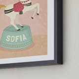 "Circus Pony" - Personalized Art Print in Cotton Candy by Jody Wody - Frame Close-up