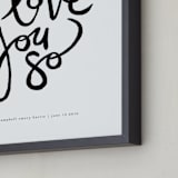 "I Love You So" - Personalized Art Print in Cloud by Kelly Ventura - Frame Close-up