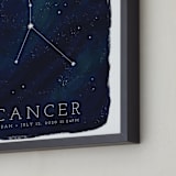 "Zodiac Constellation Cancer" - Personalized Art Print in Galaxy by Ashley Presutti Beasley - Frame Close-up