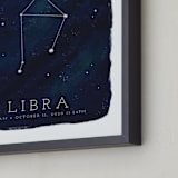 "Zodiac Constellation Libra" - Personalized Art Print in Galaxy by Ashley Presutti Beasley - Frame Close-up