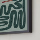 "Squiggly Snake" - Personalized Art Print in Cactus by Jenna Holcomb - Frame Close-up