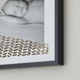 "Hand Painted Chevron" - Personalized Foil-Pressed Art Print in Gold by Aspacia Kusulas - Frame Close-up