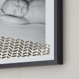 "Hand Painted Chevron" - Personalized Foil-Pressed Art Print in Gold by Aspacia Kusulas - Frame Close-up