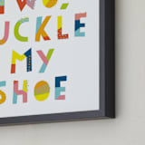 "Buckle My Shoe" - Art Print in Rainbow by Ariel Rutland - Frame Close-up