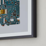 "Circuit Board" - Art Print in electicity by Kamala Nahas - Frame Close-up