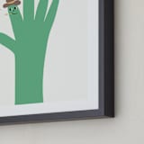 "Howdy" - Art Print in Cactus by mo kelley - Frame Close-up