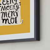 "Eeny Meeny" - Art Print in Golden Yellow by Ariel Rutland - Frame Close-up